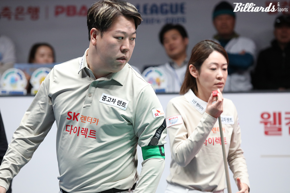 SK렌터카 주장 강동궁은 2차전에서는 단식전에 나오지 않고 4세트 혼합복식에 히다 오리에(일본)와 깜짝 출전해 위기에서 팀을 구했다. 