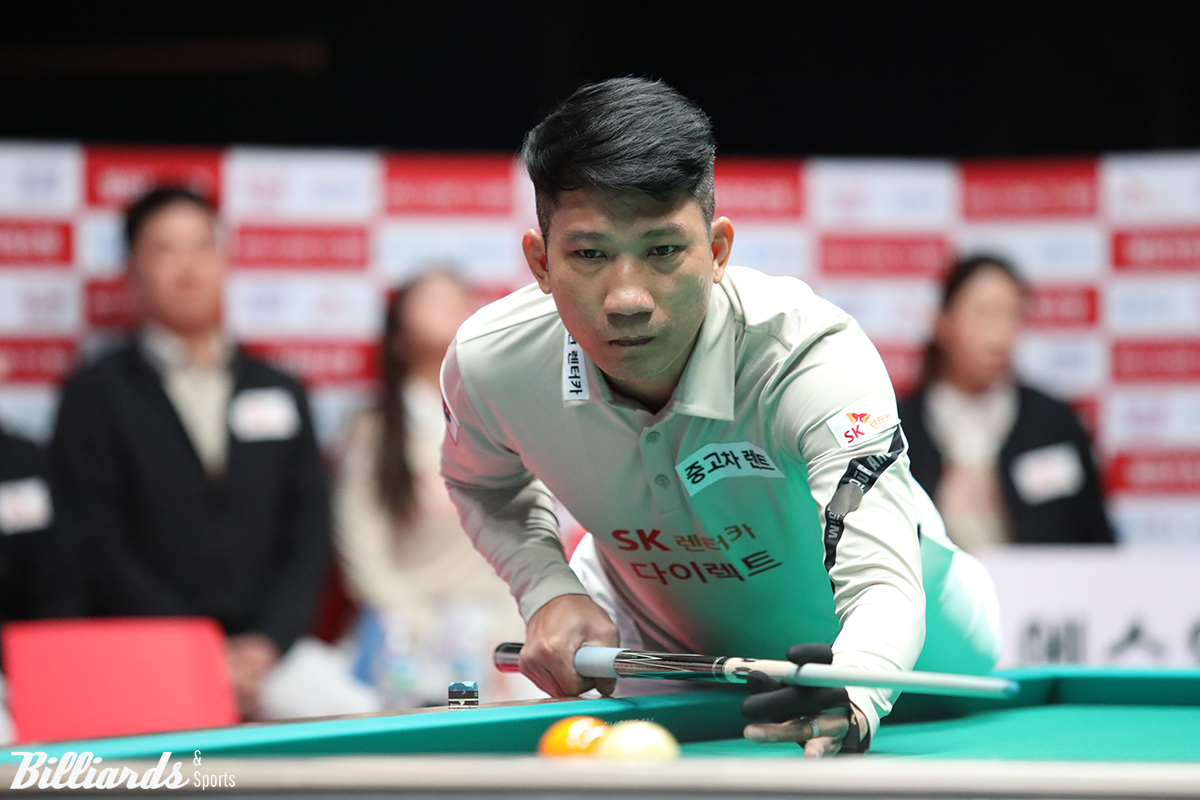 이번 포스트시즌 첫 7세트 승부에서 승리한 SK렌터카의 응오딘나이(베트남).