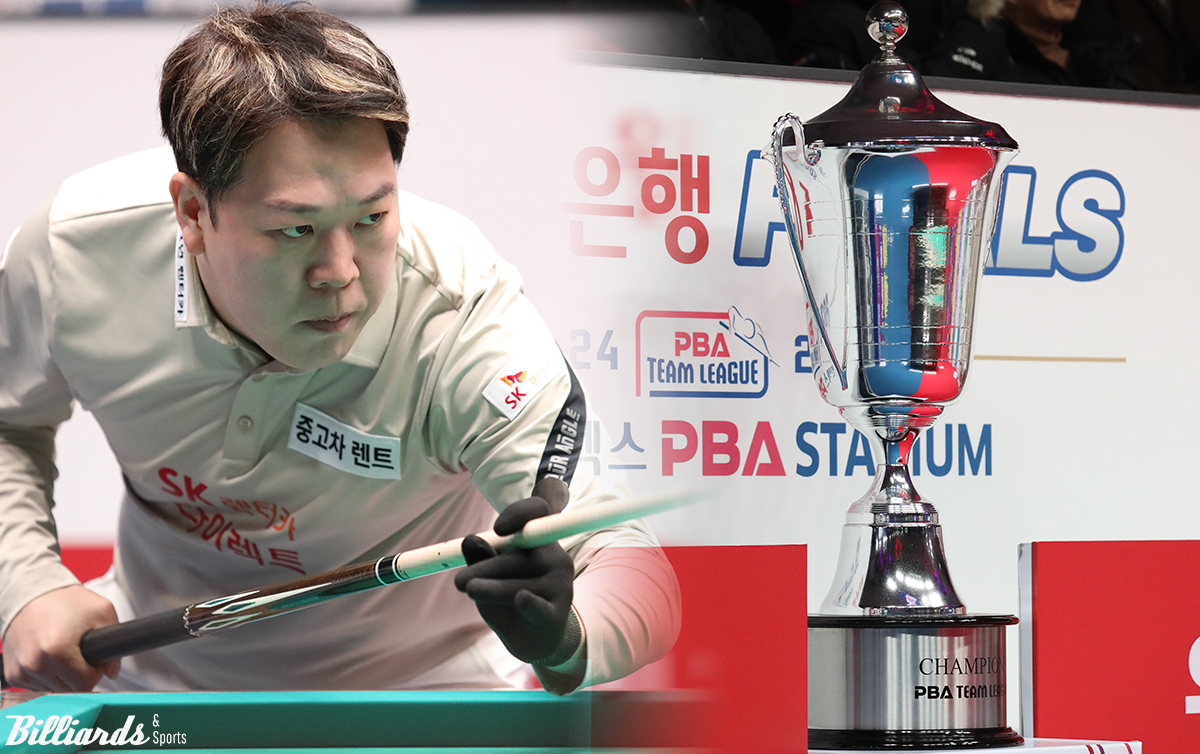 SK렌터카가 프로당구 PBA 팀리그 시즌 우승까지 1승이 남았다. 26일 오후 9시 30분에 벌어지는 4차전에서 과연 우승을 확정할 수 있을까.  사진=고양/이용휘 기자