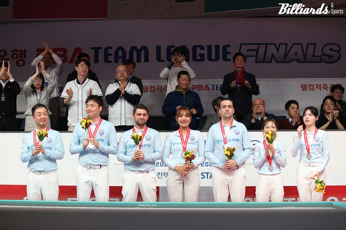 아쉽게 준우승에 그친 우리금융캐피탈.