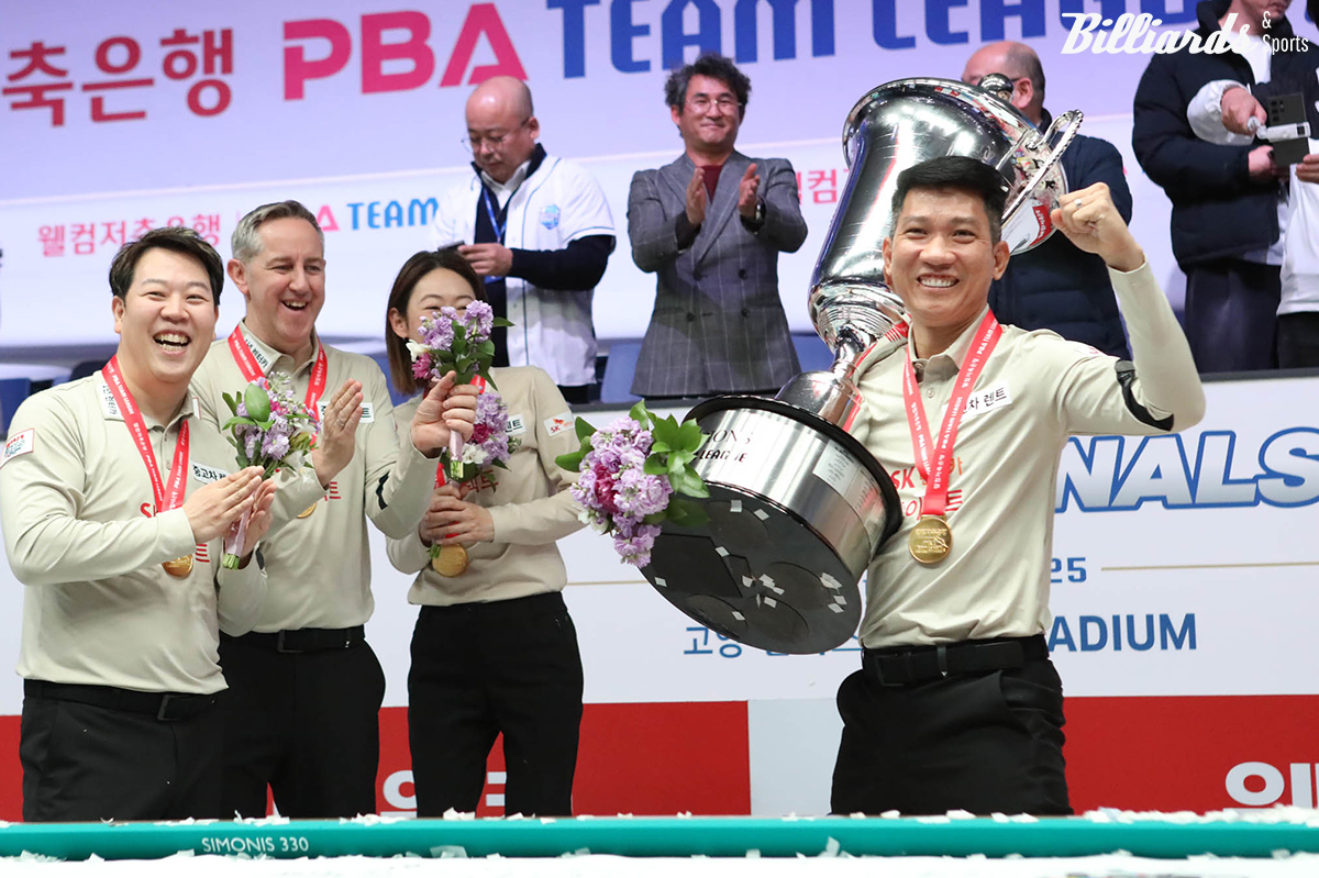 프로당구(PBA) 투어 월드챔피언십 역대 우승자들이 8일 열리는 32강 조별리그 첫 경기에서 베트남 선수들과 격돌한다. 지난해 우승자 조재호(NH농협카드)는 응오딘나이와 대결하고, 초대 챔피언 다비드 사파타(우리금융캐피탈)는 응우옌꾸옥응우옌(하나카드)과 첫 경기를 치른다. 사진은 앞서 팀리그 포스트시즌을 우승한 SK렌터카의 응오딘나이.  사진=이용휘 기자