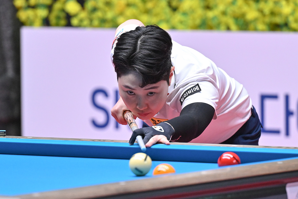 3점대의 애버리지를 기록하며 조별리그 첫 경기에서 승리한 김세연.