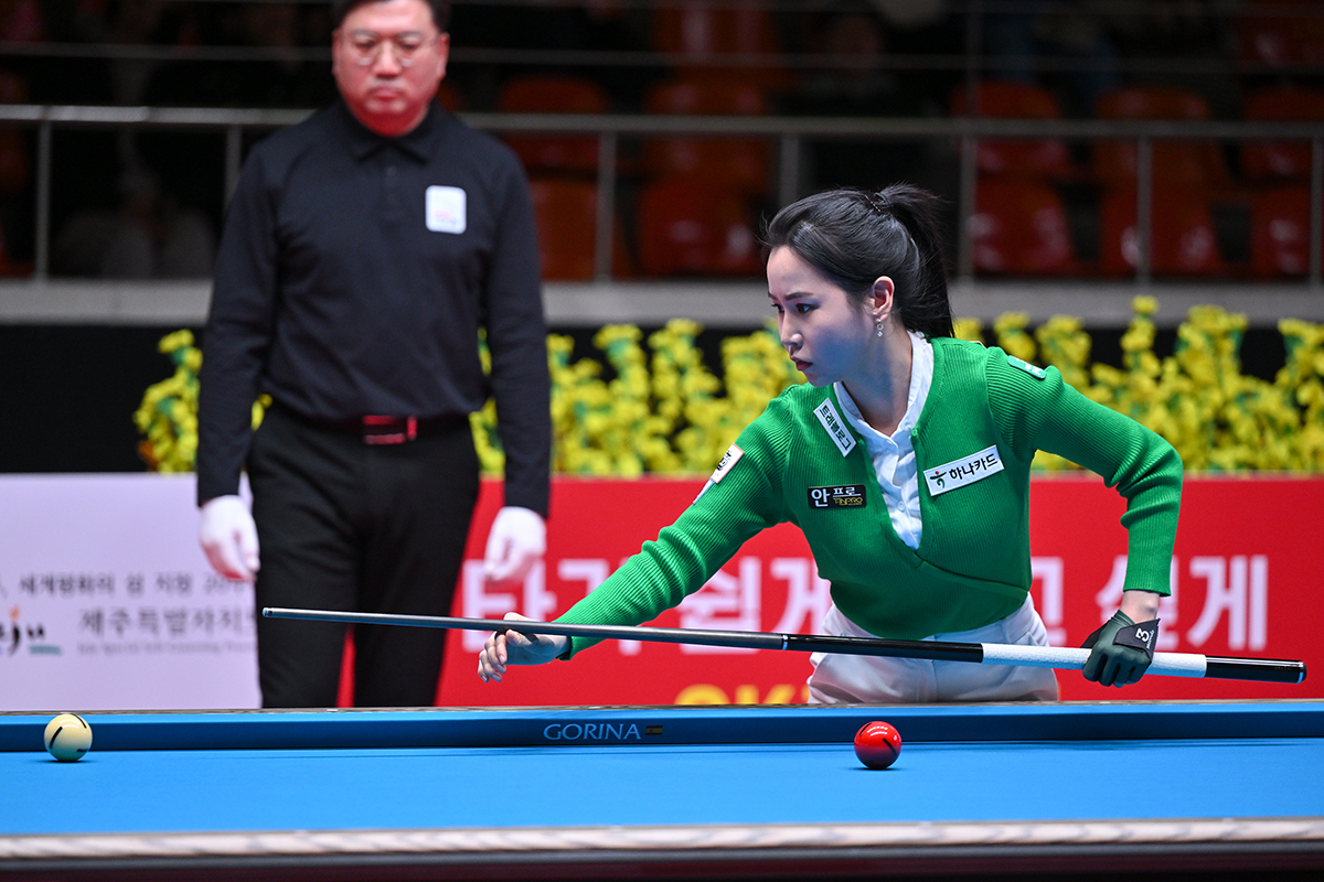 첫 경기에서 김가영에게 패한 김진아(하나카드)는 김예은(웰컴저축은행)을 이길 경우 16강행 불씨를 살릴 수 있다.