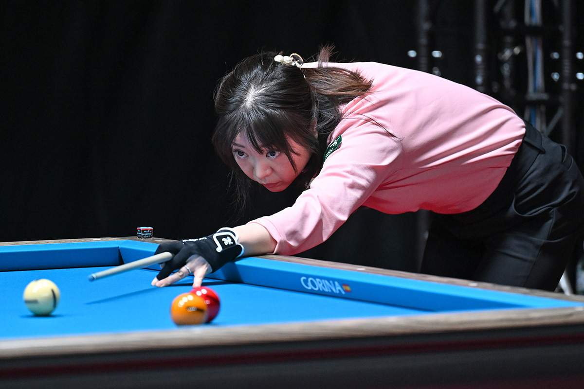 사카이 아야코(하나카드)가 2승을 거둬 조 1위에 올랐다. 사진=PBA 제공