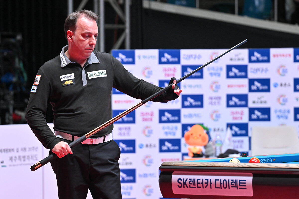 월드챔피언십에 처음 출전한 다니엘 산체스(에스와이)가 조별리그 D조에서 1승 2패로 3위에 머무르며 탈락의 고배를 마셨다.  사진=PBA 제공 