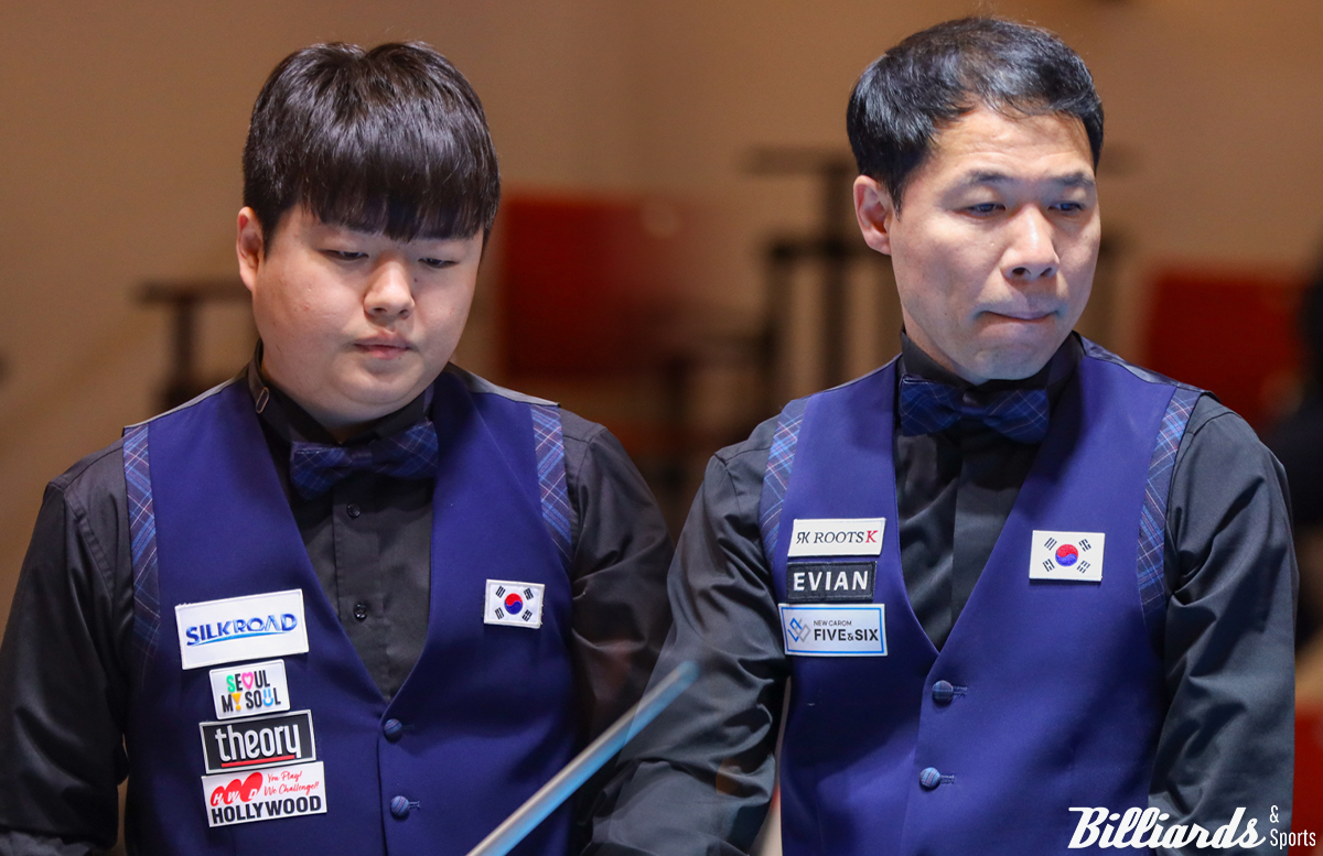 세계3쿠션팀선수권에 출전한 한국이 조별리그 첫 경기에서 멕시코와 1승 1패로 승점 2점을 나눠가졌다. 사진=SOOP 제공