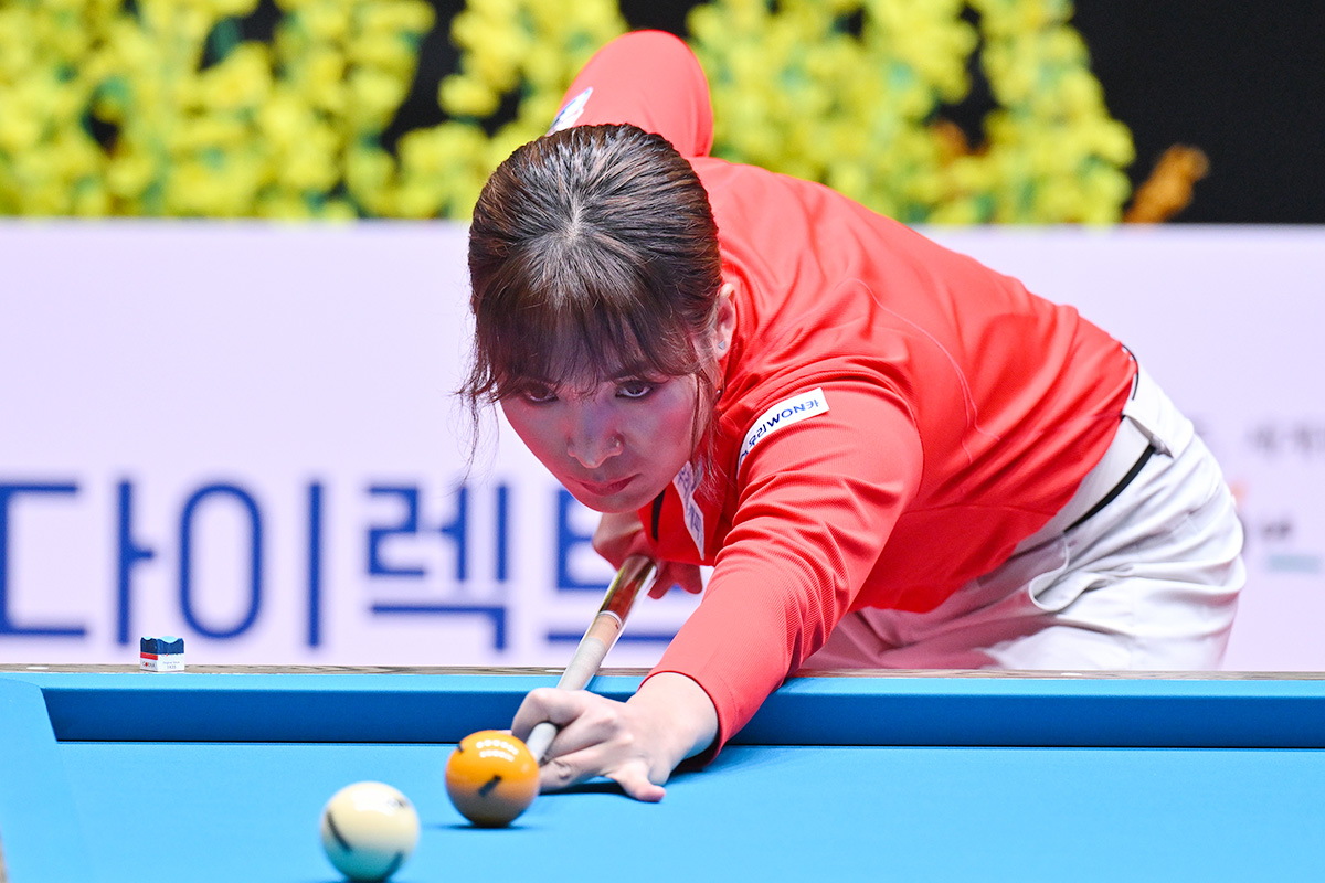 예선 탈락의 위기를 딛고 16강에서 정수빈을 3-0으로 제압한 스롱 피아비(우리금융캐피탈). 사진=PBA 제공
