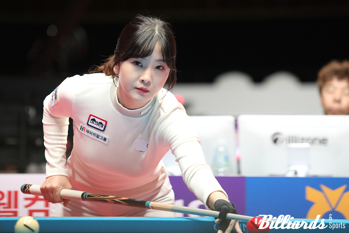 김상아가 한지은을 3경기 연속으로 제압하고 월드챔피언십 첫 4강 진출에 성공했다. 사진=제주/이용휘 기자