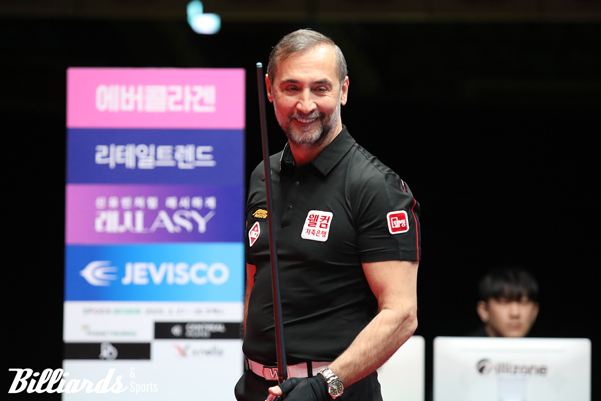 '미스터 매직' 세미 사이그너가 '헐크' 강동궁을 꺾고 월드챔피언십 결승에 진출했다. 사진=제주/이용휘 기자