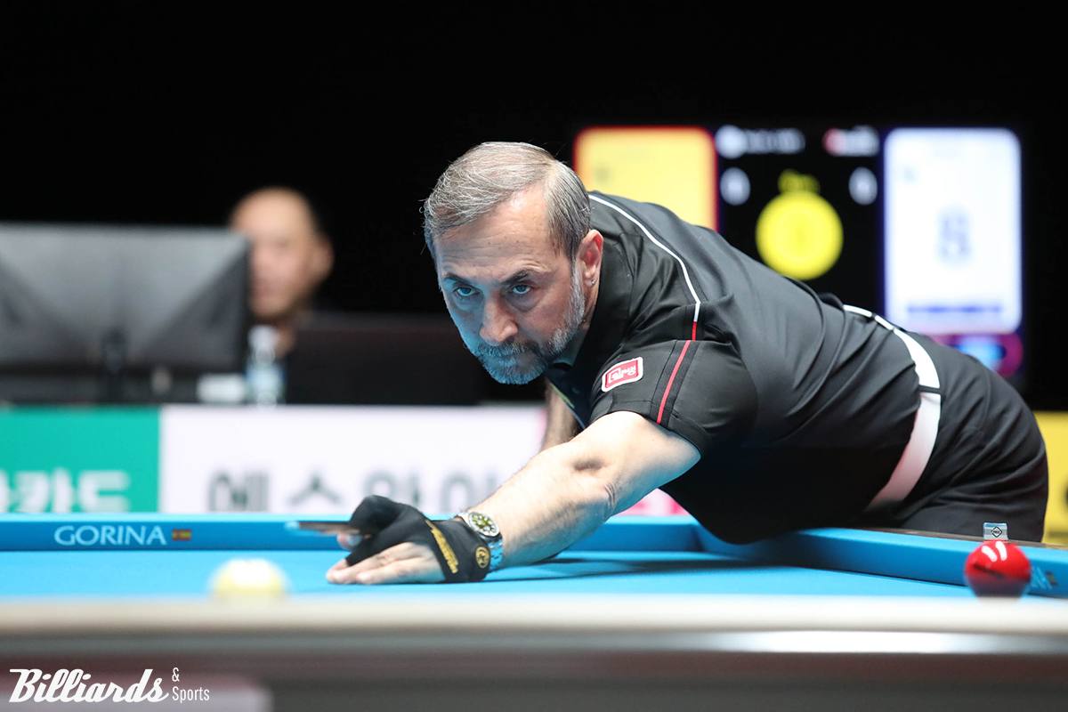 세미 사이그너(웰컴저축은행)는 강동궁(SK렌터카)을 세트스코어 4-2로 꺾고 월드챔피언십에서 처음 결승에 올라왔다.