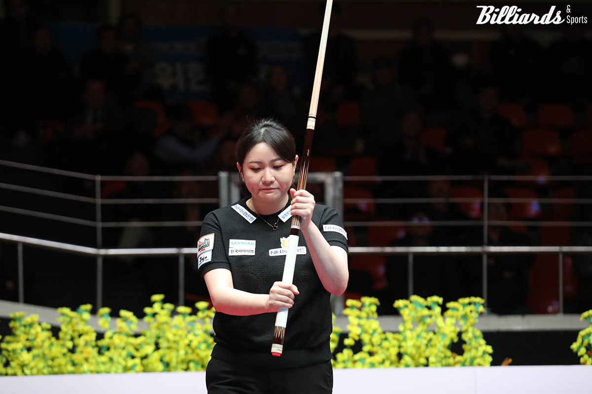 김민아는 김가영을 상대로 지난 시즌 결승과 준결승에서 두 차례 승리를 거뒀다.