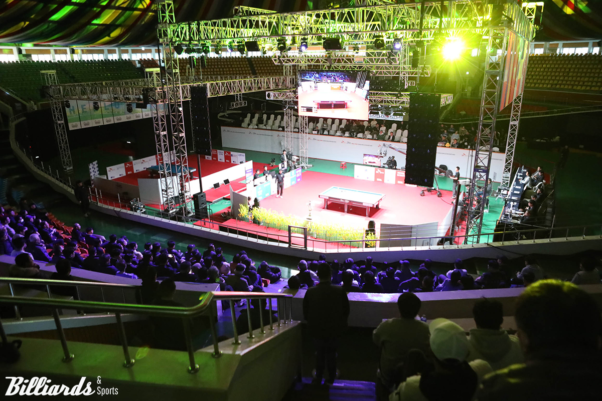 프로당구 24-25시즌은 이날 월드챔피언십을 끝으로 모든 일정을 마치고 3개월간 프리시즌에 들어간다. 사진은 이번 월드챔피언십 마지막 날 여자부 결승전이 열린 한라체육관.