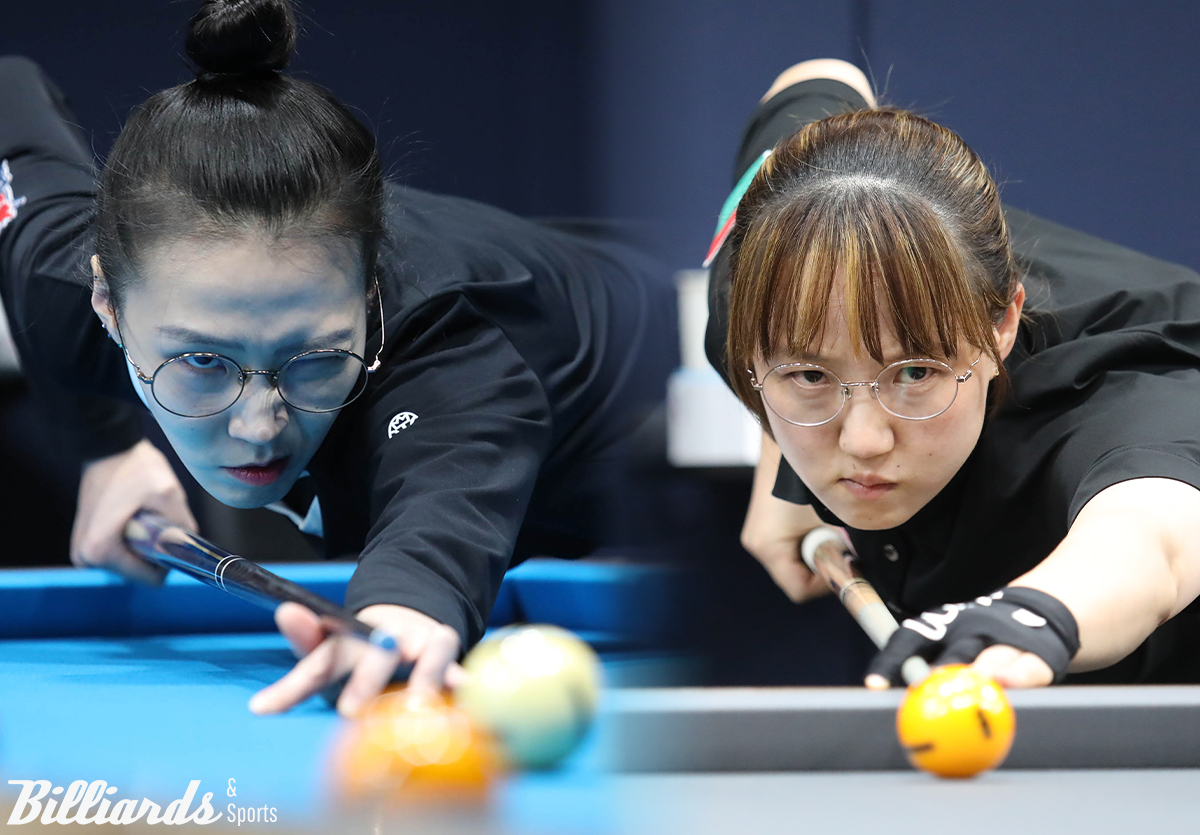 트라이아웃에서 선발돼 LPBA 실력자로 발돋움한 김다희(왼쪽)와 장혜리(오른쪽).  사진=이용휘 기자 