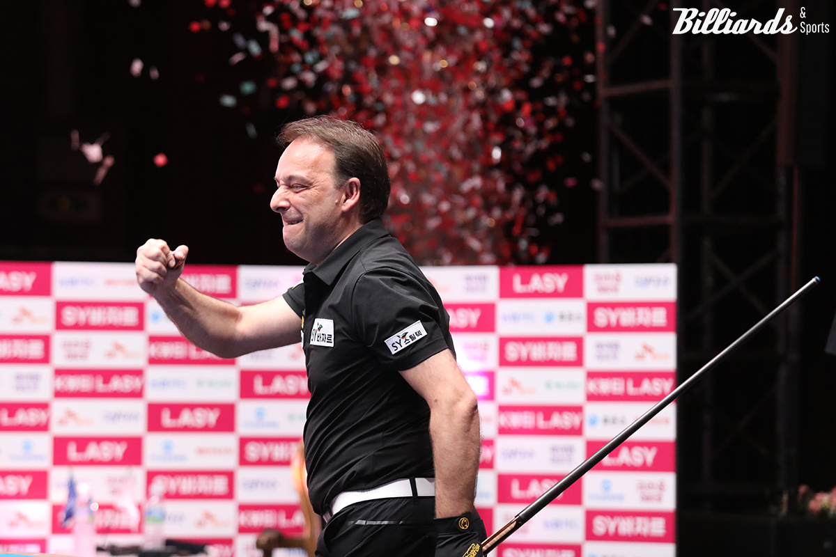 3차 투어 '에스와이 바자르 PBA 하노이 오픈'에서 첫 우승한 다니엘 산체스(에스와이).