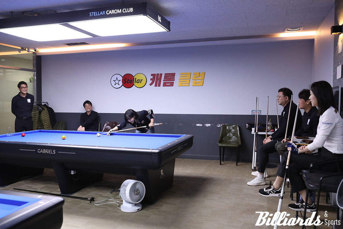 진지하게 경기 중인 최혜미