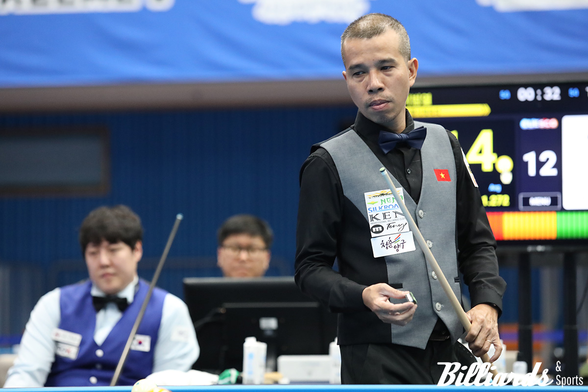 지난해 조별리그 탈락의 수모를 딛고 '아시아캐롬선수권' 준결승에 오른 쩐뀌엣찌엔