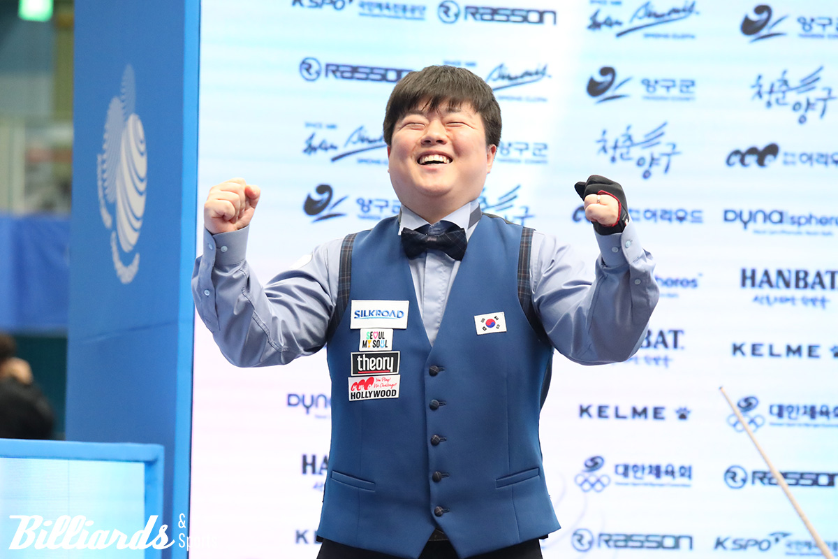 결승전 경기 후 기뻐하는 조명우. 사진=양구/이용휘 기자