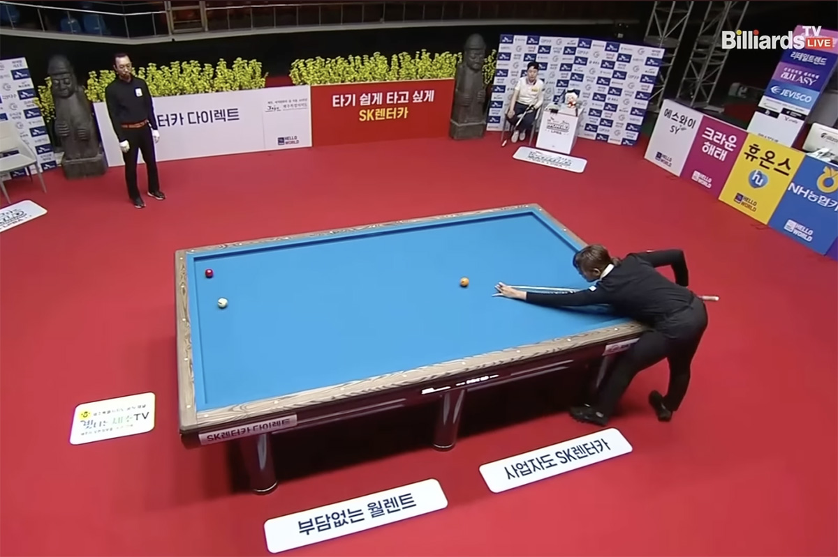 치명적인 오심이 'LPBA 월드챔피언십' 8강에서 터졌다. 사진=중계화면 갈무리