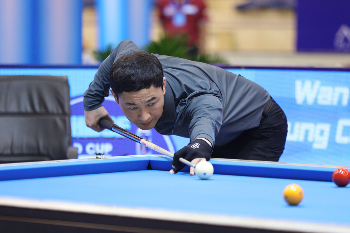 1승 1패를 기록했지만, 애버리지에서 '디펜딩 챔피언' 쩐득민(베트남)을 밀어내고 본선에 진출한 최완영(광주).  사진=SOOP 제공