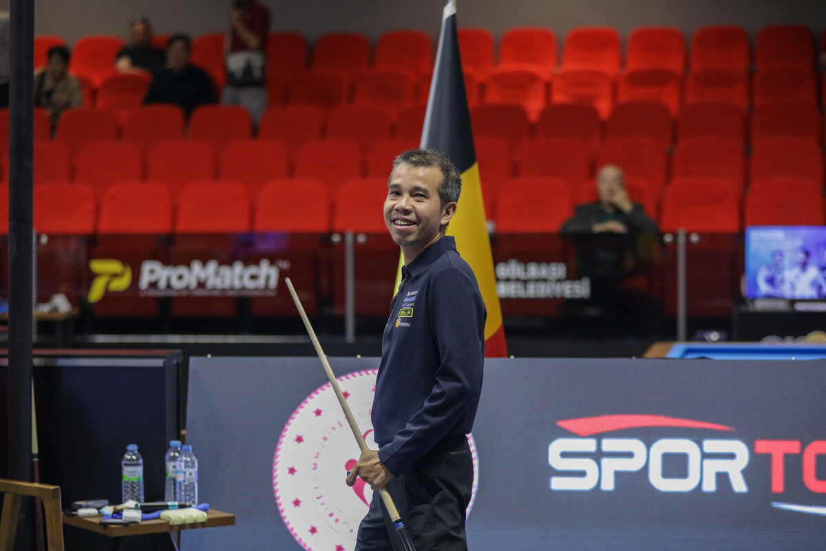 베트남의 쩐뀌엣찌엔이 고 이상천의 3쿠션 당구월드컵 아시아계 최다 우승(5승) 타이 기록에 도전한다.  사진=SOOP 제공