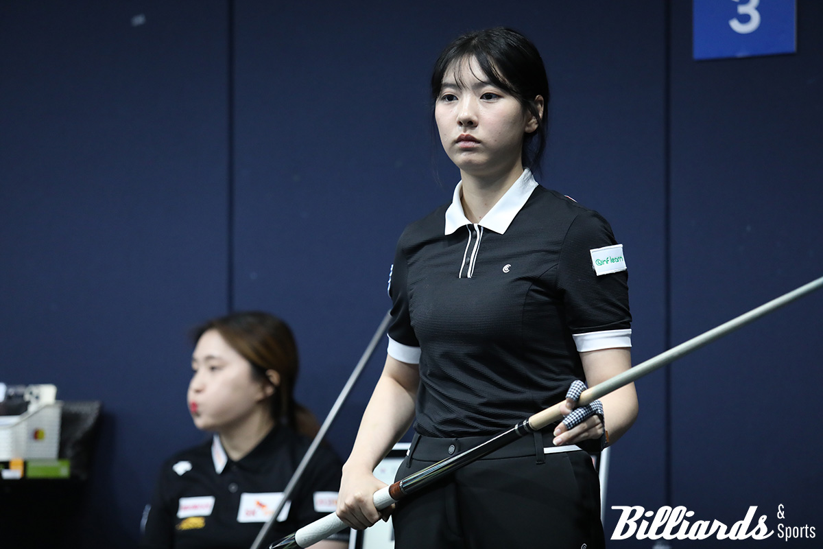 LPBA 투어 2년차 이선영은 64강에서 강지은을 18이닝 만에 25:18로 꺾고 32강에 진출했다.