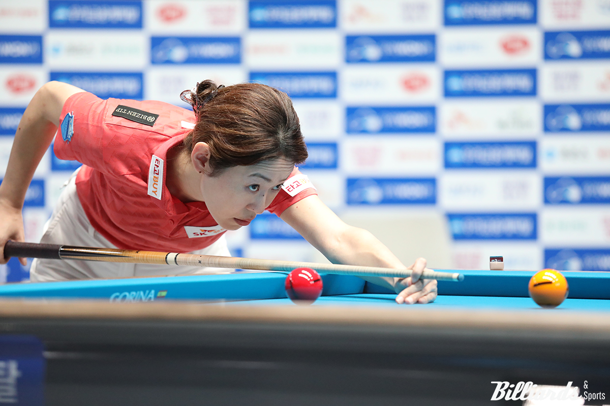 김가영을 상대로 3세트까지 2-1로 앞서며 16강행 청신호를 켰던 히다는 4세트와 승부치기에서 역전패를 당해 탈락했다.