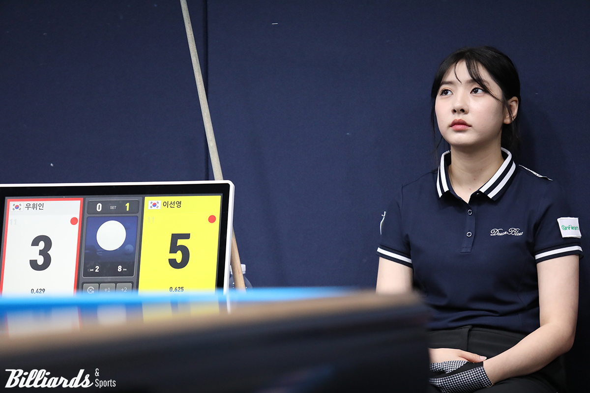 32강전에서 우휘인을 세트스코어 3-1로 제압하고 16강에 처음 올라간 이선영.