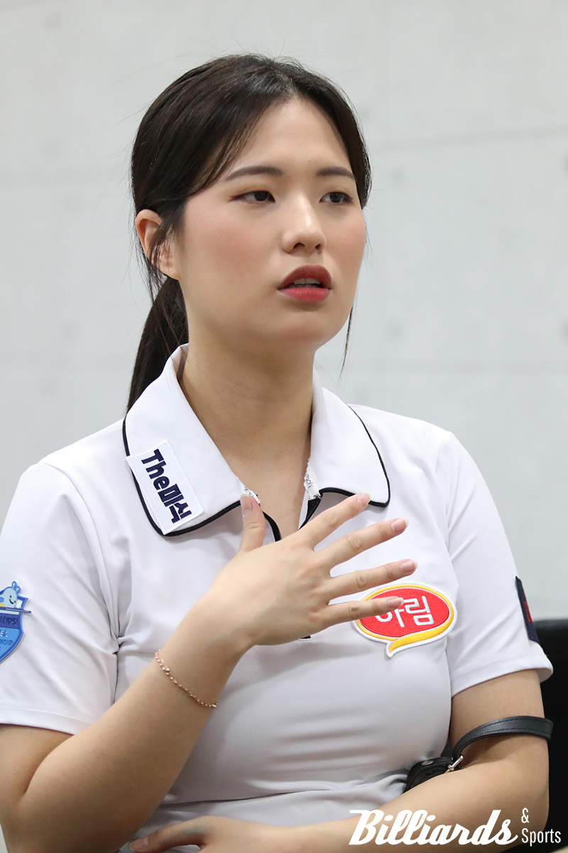 경기 후 인터뷰에서 아쉬운 마음을 털어놓은 박정현.