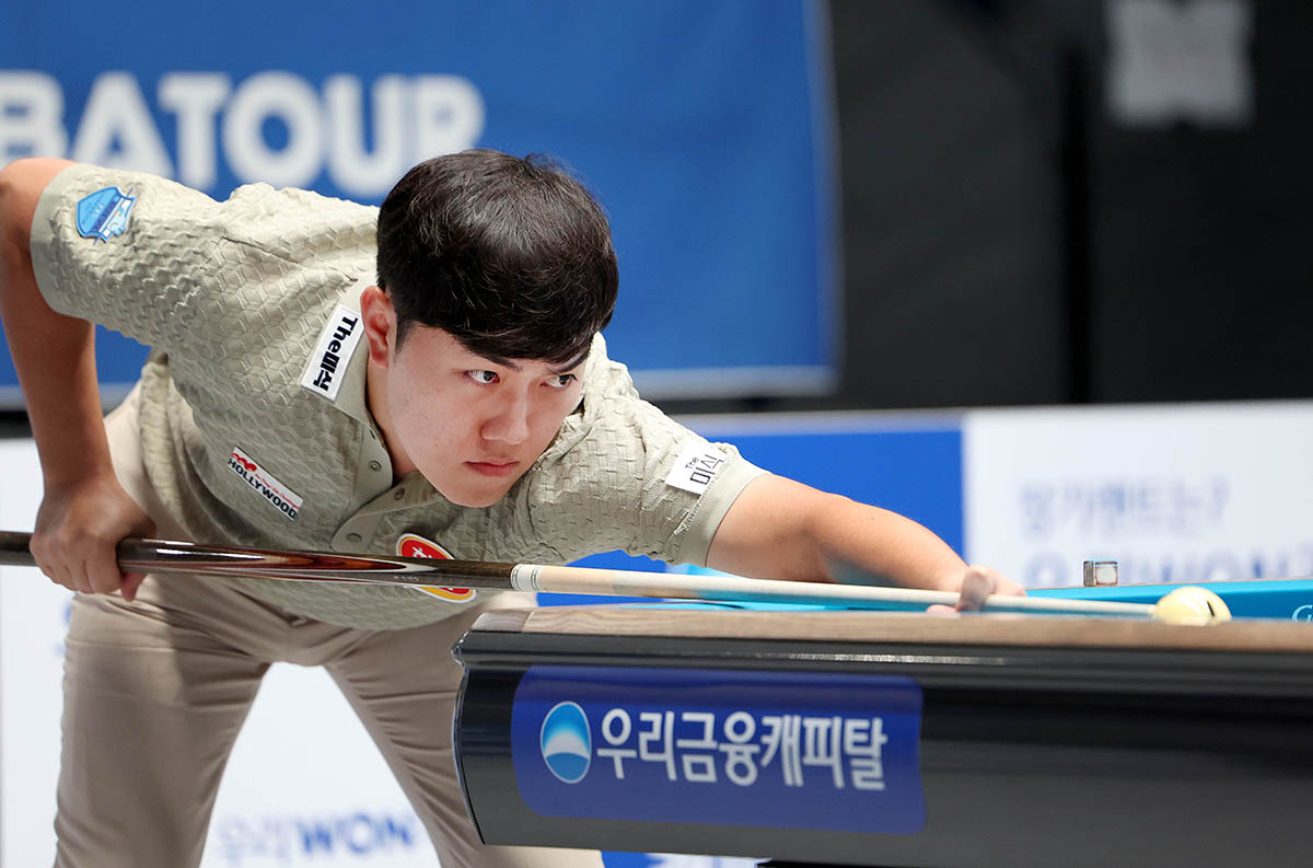 프로당구 데뷔전에서 아깝게 탈락한 김준태. 사진=PBA 제공