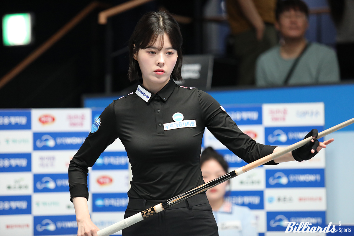 지난 시즌 개막전에서 4강에 올랐던 서한솔(우리금융캐피탈)이 32강에서 한지은(에스와이)을 꺾으며 16강에 진출했다.  사진=고양/이용휘 기자 