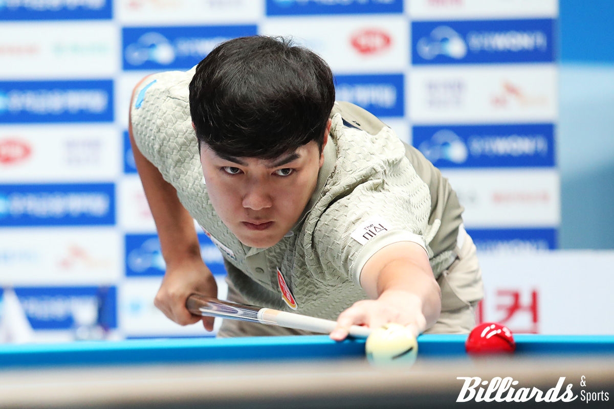 이번 시즌 개막전 '우리금융캐피탈 PBA 챔피언십'에서 프로당구 데뷔전을 치른 김준태. 사진=고양/이용휘 기자