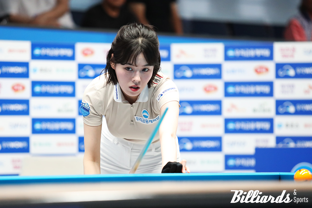 매 세트 김가영을 압박한 서한솔.