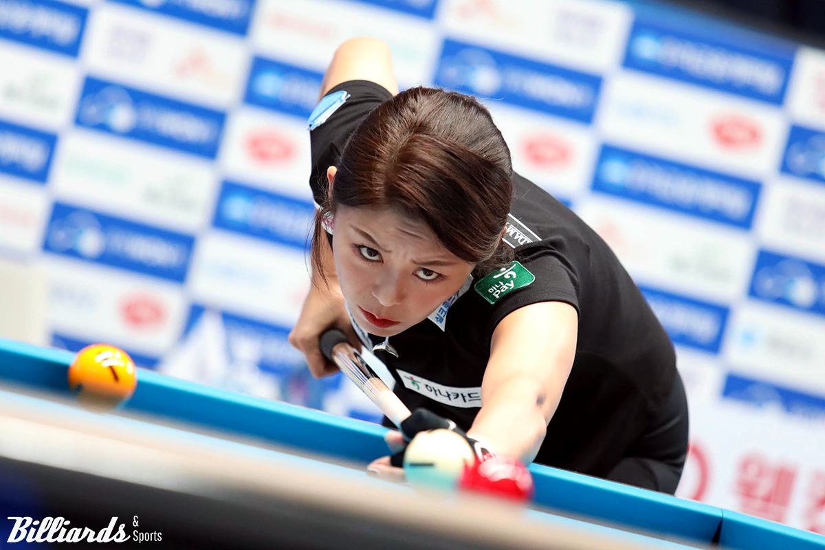 김가영(하나카드)이 이번 시즌 개막전에서도 결승에 진출하며 통산 15승과 8회 연속 우승, 개막전 첫 우승 등 타이틀에 도전한다.  사진=고양/이용휘 기자