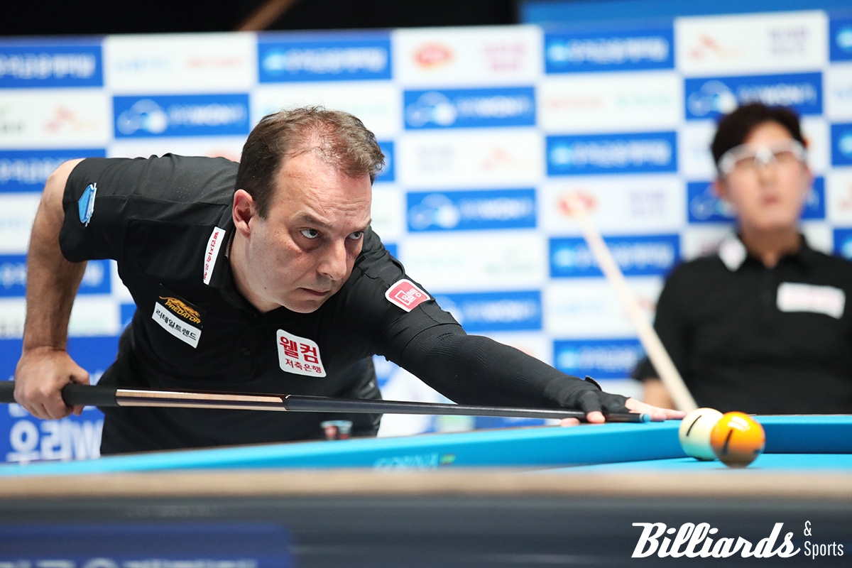 천신만고 끝에 김재근을 꺾고 4강에 오른 다니엘 산체스.