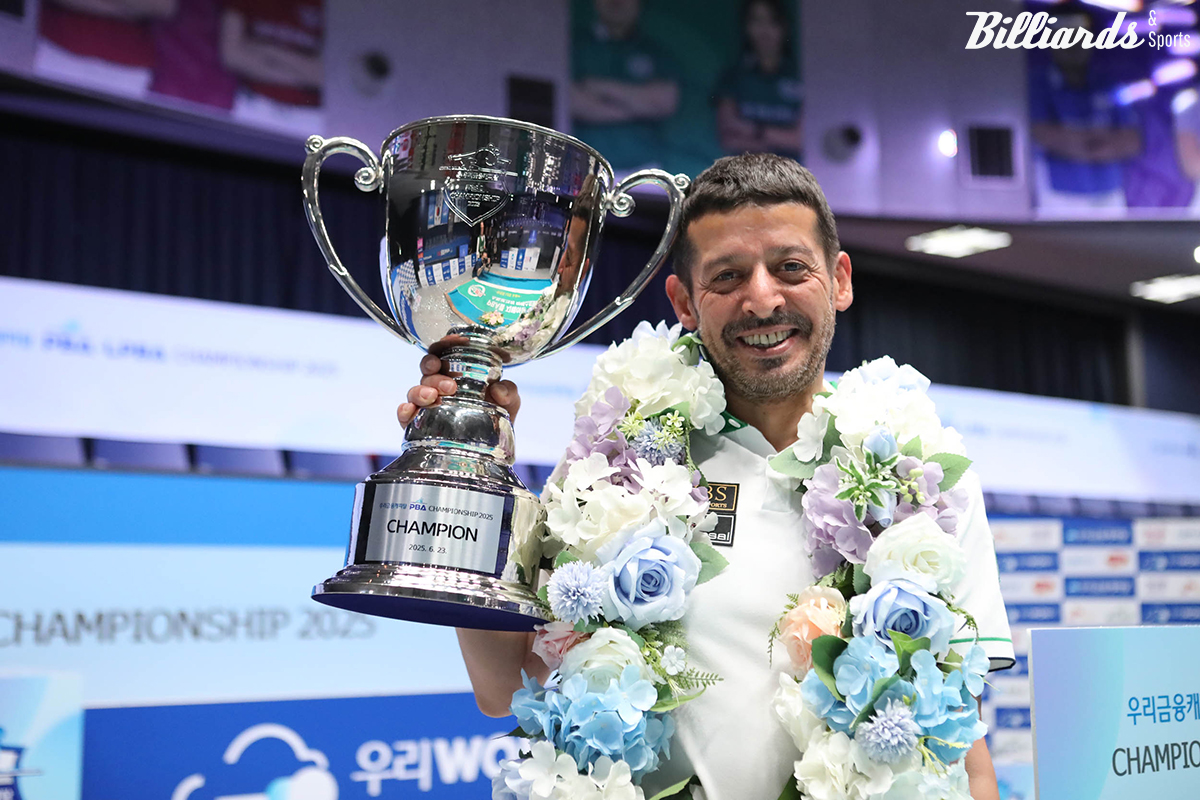 무라트 나지 초클루(하나카드)가 23일 열린 개막전 우리금융캐피탈 PBA 챔피언십에서 우승을 차지했다.  사진=고양/이용휘 기자