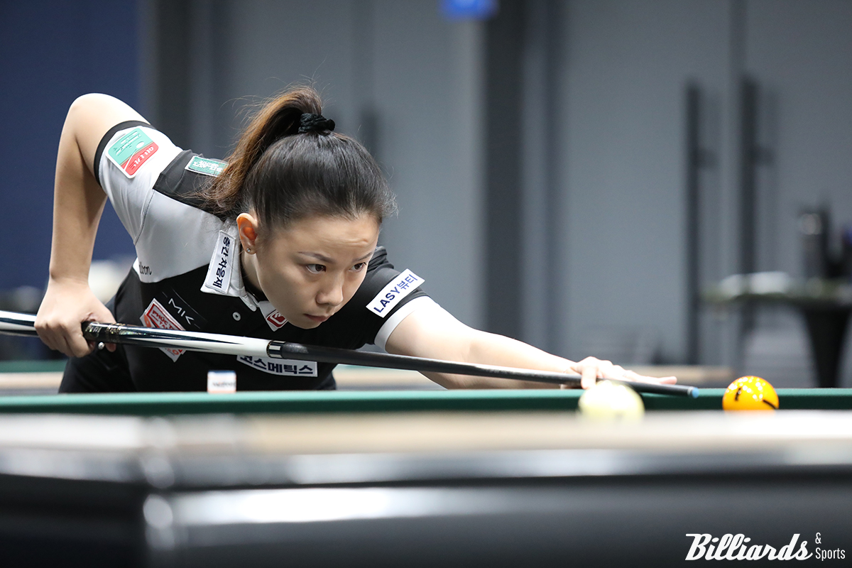 응우옌호앙옌니(에스와이)가 시즌 2차 투어 하나카드 LPBA 챔피언십 예선 1라운드에서 승리를 거두고 2라운드에 진출했다.  사진=고양/이용휘 기자