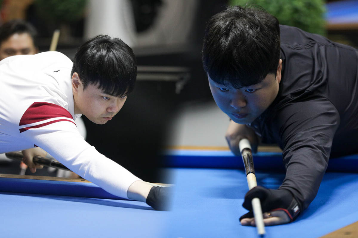 포르투 월드컵에서 한국 선수 중 유일하게 우승을 차지한 김행직과 2023년 준우승자 조명우가 이번 포르투 당구월드컵 우승에 도전한다. 사진=SOOP 제공