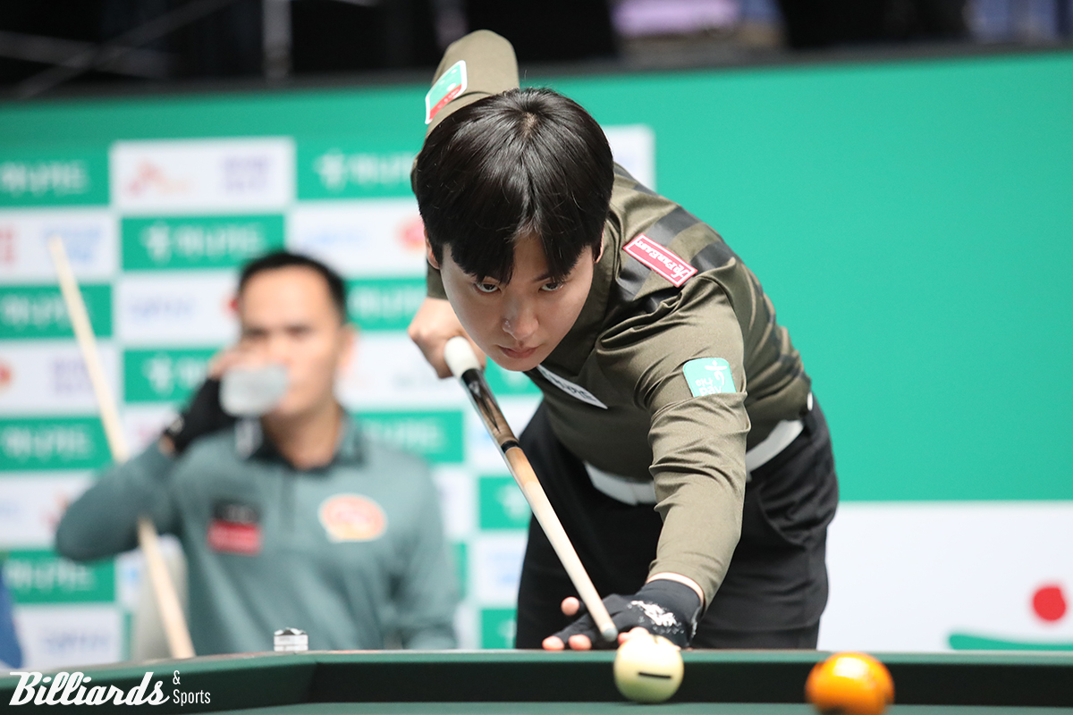 '베트남 복병' 쩐득민(하림)에게 세트스코어 1-3으로 패한 신정주(하나카드).