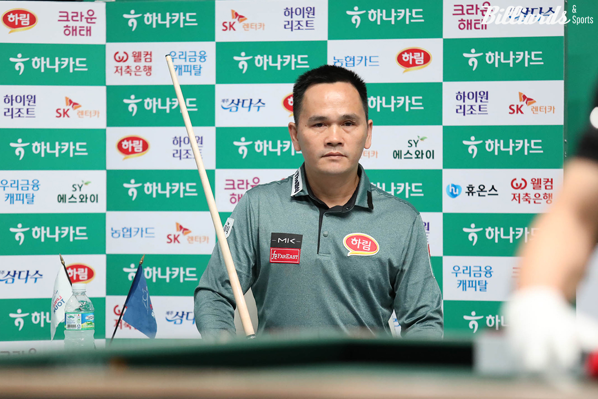 쩐득민은 3세트에 옆돌리가가 살짝 빗나가면서 신정주에게 곧바로 4점타를 맞고 11:15로 패했다. 