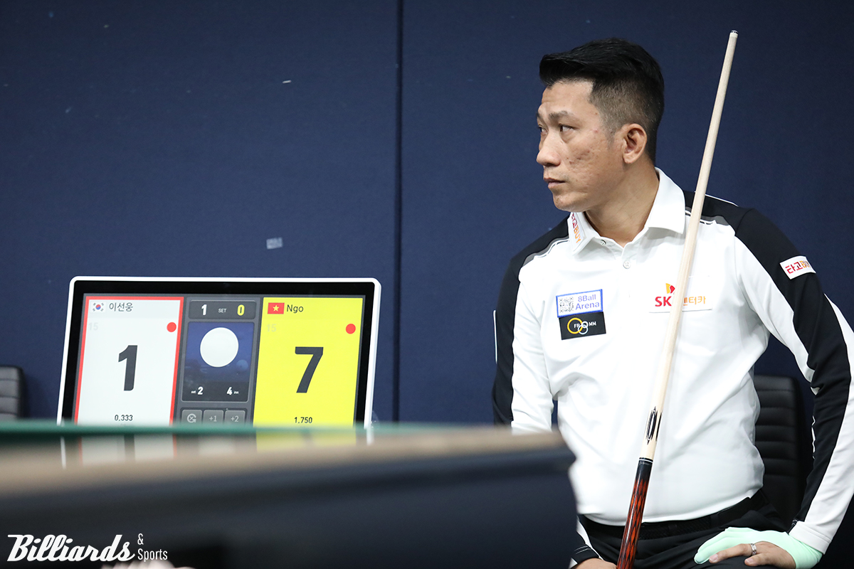 응오딘나이(SK렌터카)는 이선웅을 누르고 64강에 진출해 정경섭과 대결한다.