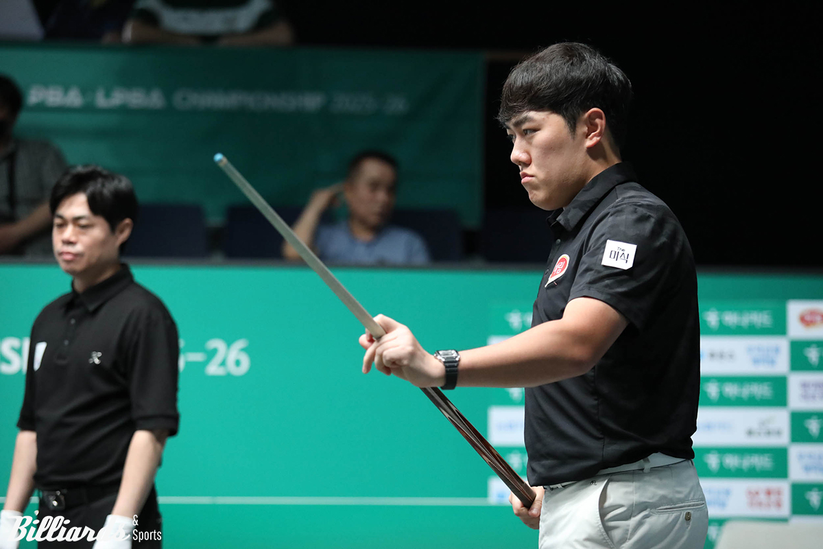 프로당구 데뷔 후 두 번째 승리를 거둔 김준태(하림).