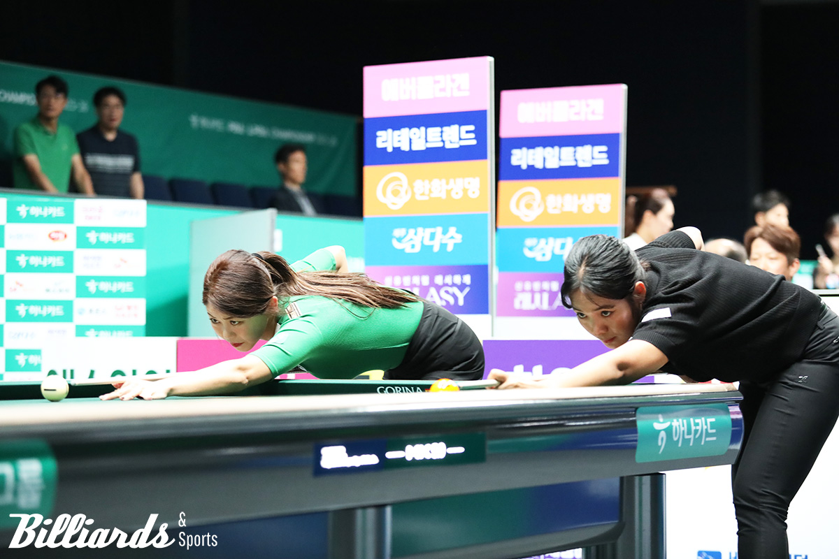 김가영과 스롱 피아비의 준결승전 뱅킹