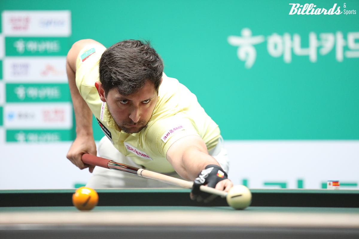 디펜딩 챔피언 다비드 마르티네스(크라운해태)가 스페인 무적함대 선수 중 유일하게 8강에 살아남아 2년 연속 준결승 진출에 도전한다.  사진=고양/이용휘 기자