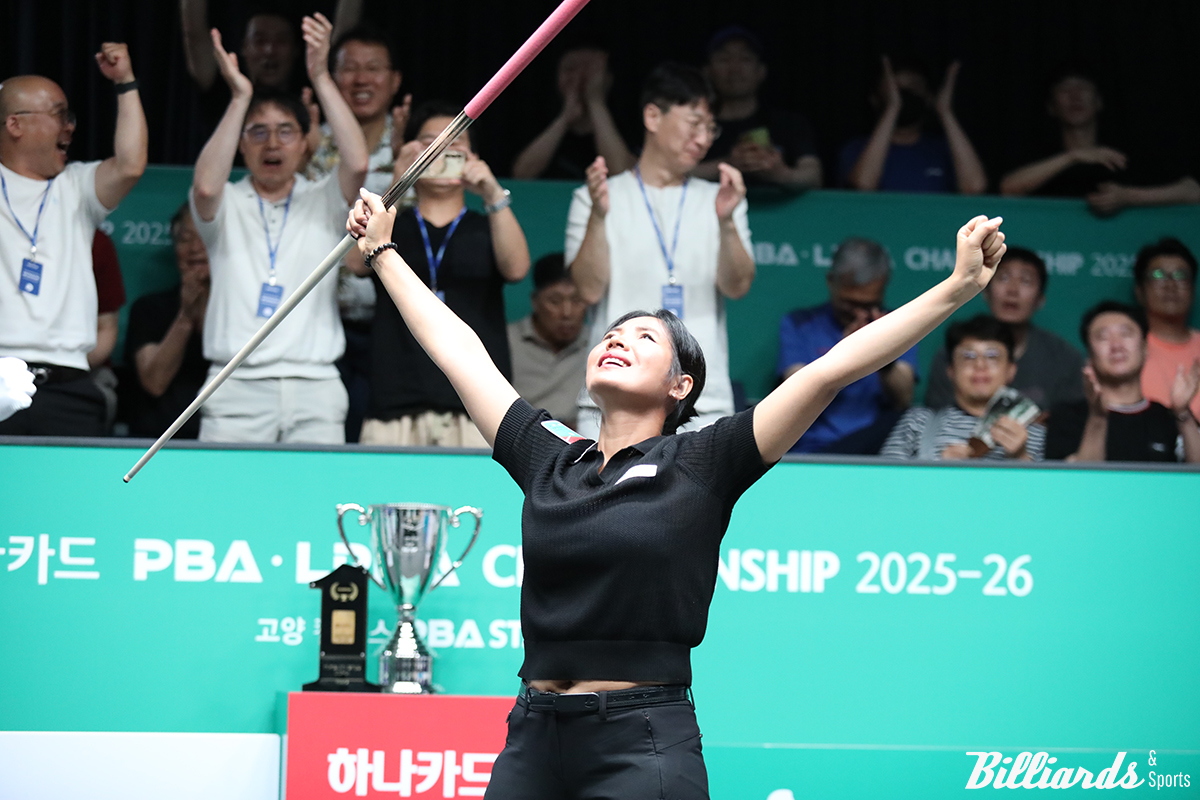 스롱 피아비가 6일 열린 하나카드 LPBA 챔피언십 결승전에서 승리하며 통산 8번째 우승을 차지했다.  사진=고양/이용휘 기자