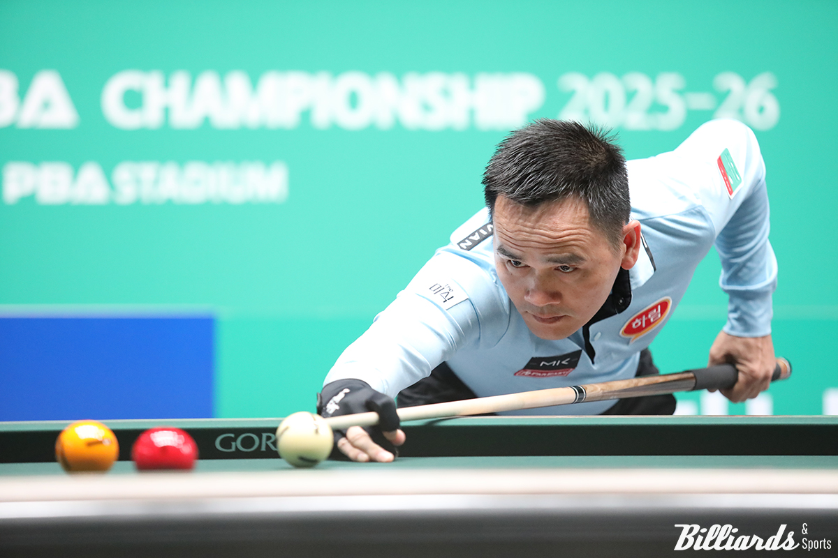 8강에서 승리까지 1점을 남겨두고 레펀스에게 역전패를 당한 쩐득민(하림). 