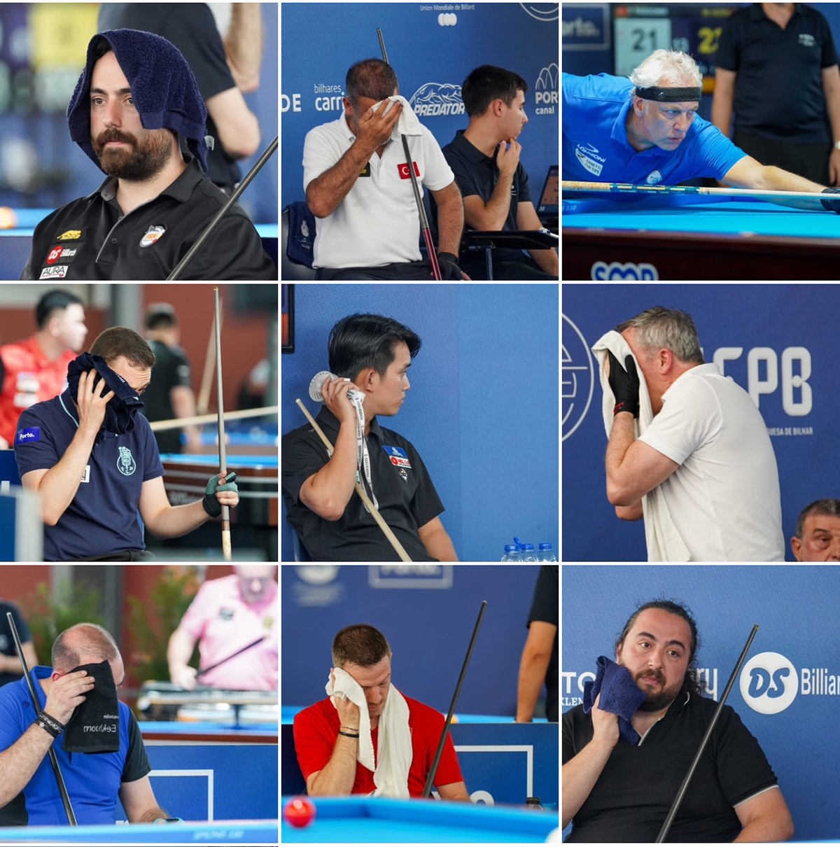 무더위와 사투를 벌인 선수들.