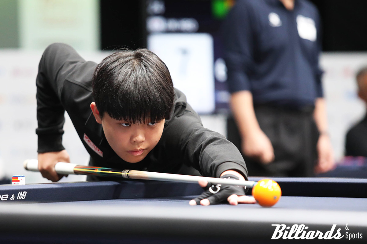 김현우가 남원전국당구선수권대회 16강에서 김행직을 꺾고 8강에 올랐다. 사진=이용휘 기자