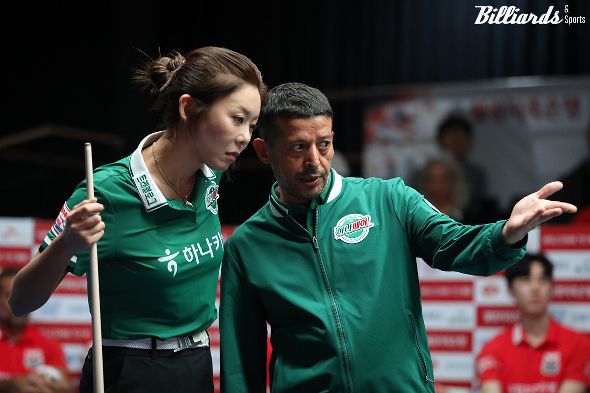 전날 경기에서 김가영은 4세트 혼합복식에 무라트 나지 초클루(튀르키예)와 출전해 승리를 거뒀다. 