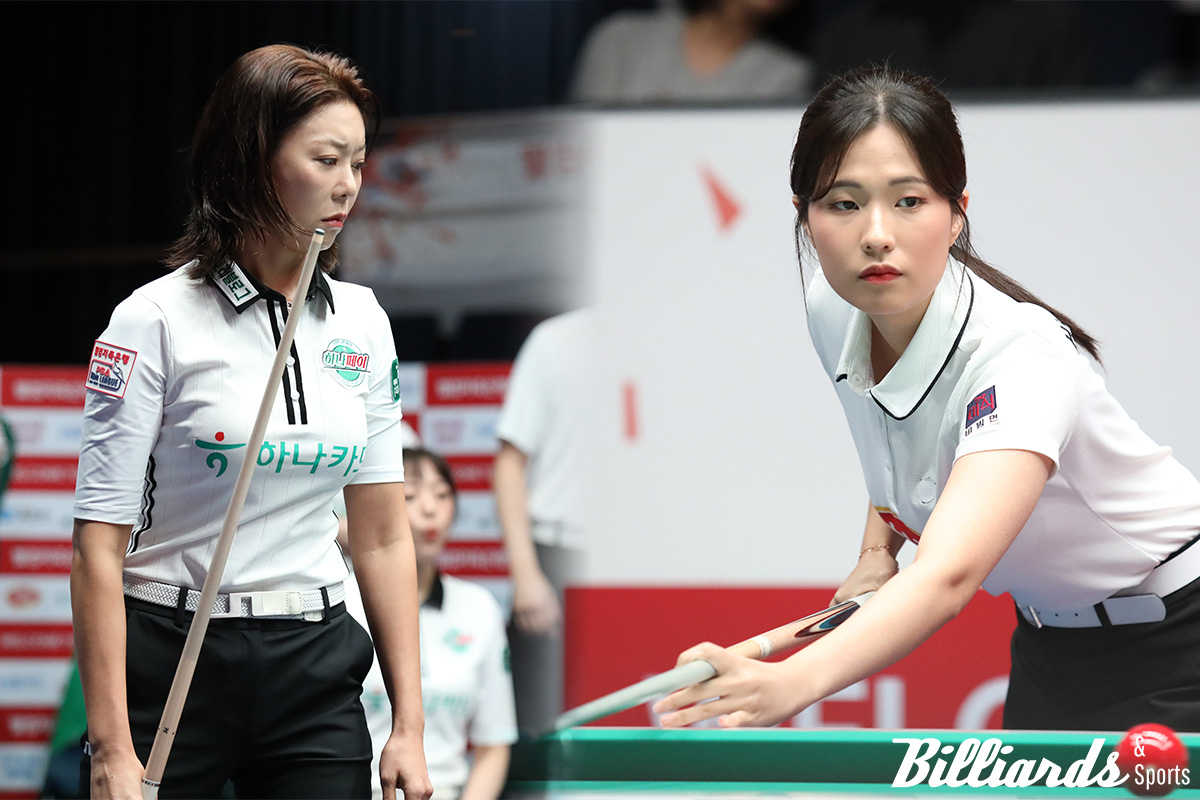 '스승' 김가영(하나카드)과 '제자' 박정현(하림)이 PBA 팀리그 1라운드 4일차 6세트에서 만난다. 사진=고양/이용휘 기자