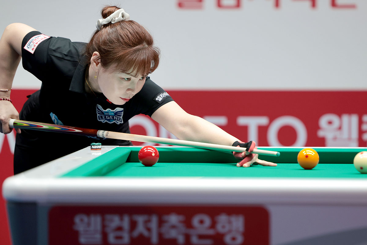 2세트와 6세트에서 승리한 이신영. 사진=PBA 제공